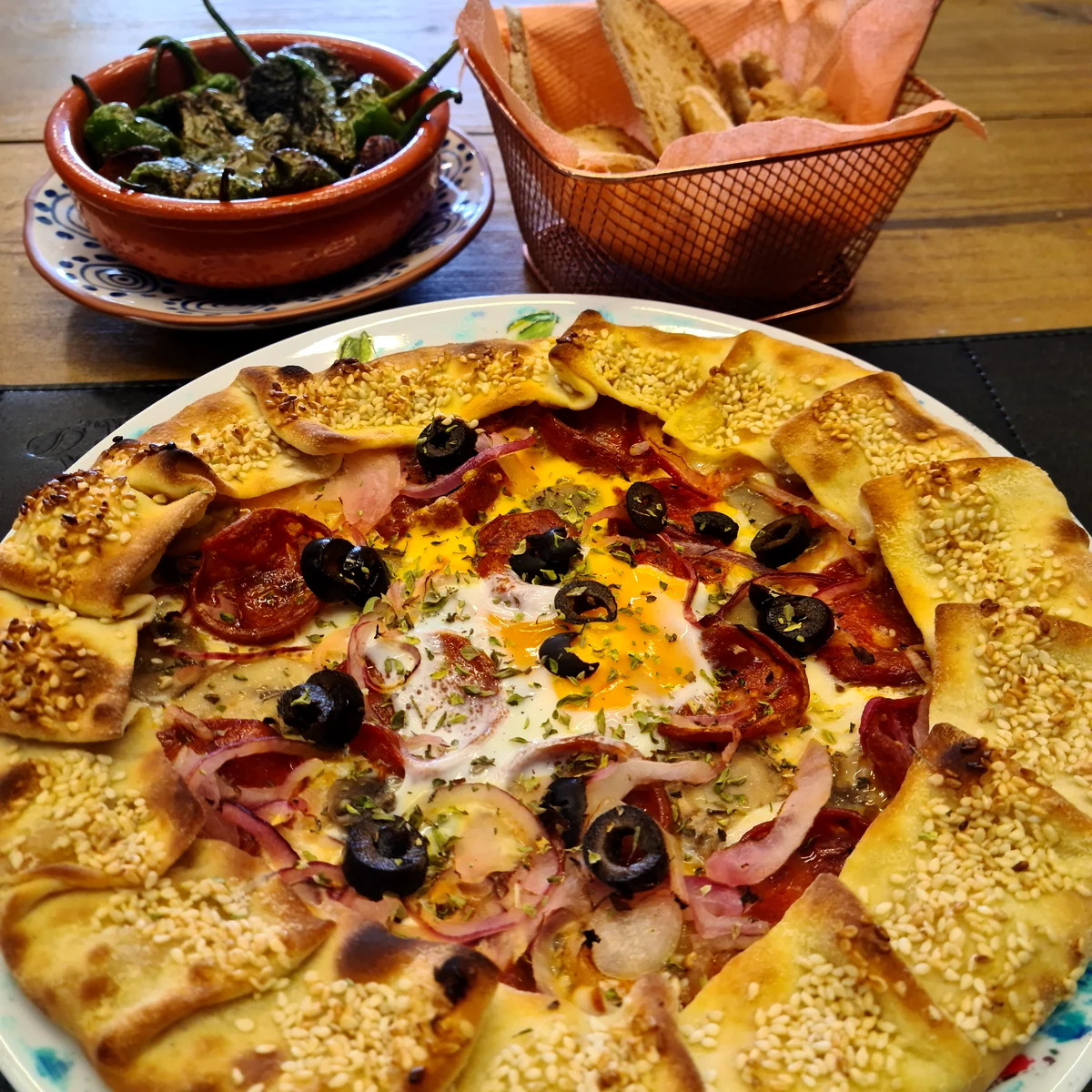 Pizza gourmet Chica Pimenta especial da casa